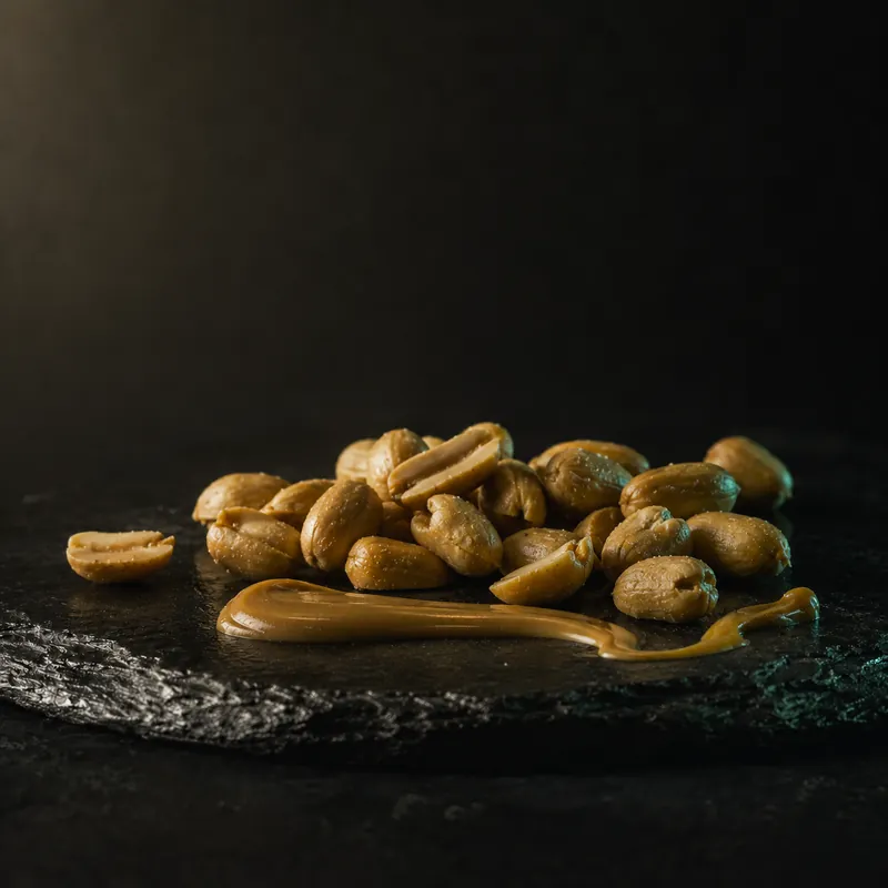 The savory flavor base on black stone, warm light